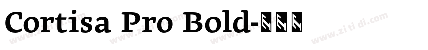 Cortisa Pro Bold字体转换